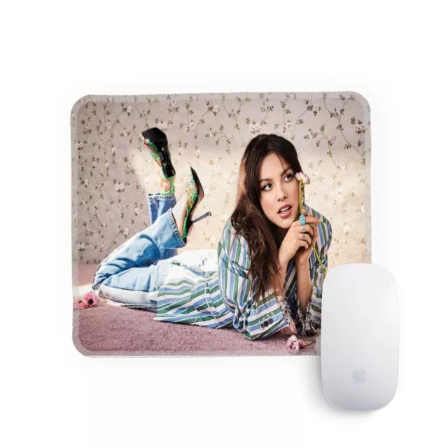 Olivia Rodrigo Soft Cute Computer Mouse Mat with Non-Slip Rubber Base for Women