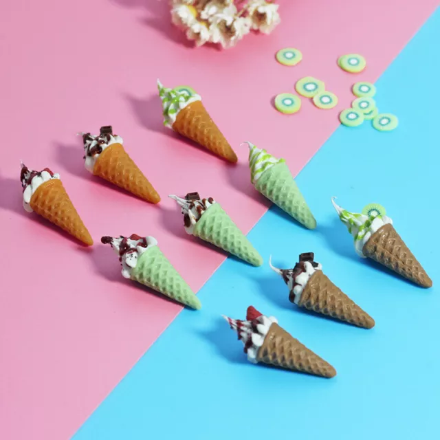 2x Pocket Chocolate Cone Ice Cream Food 1:12 Scale Dollhouse Miniature Decorate 2