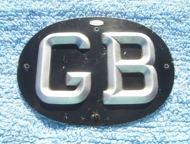 VINTAGE 1960s GB TOURING AUTOMOBILE BADGE by ACE-GREAT BRITAIN CLASSIC CAR PLATE