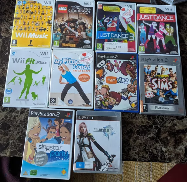 10 X BUNDLE OF PS2 PS3 And Wii XBOX VIDEO GAMES JOBLOT