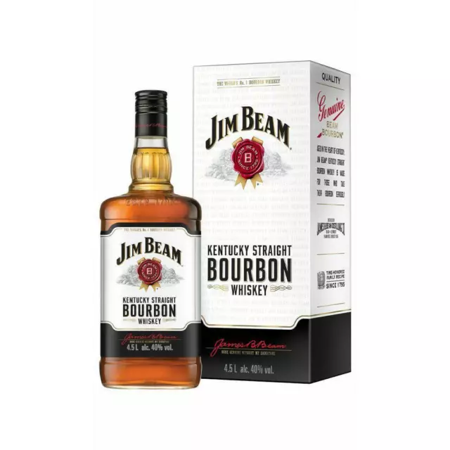 Jim Beam White Label Bourbon Whiskey 4.5 Litre Cradle 2