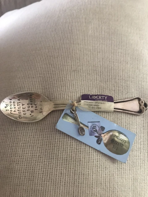 Silver plated Liberty desert spoon with price tag