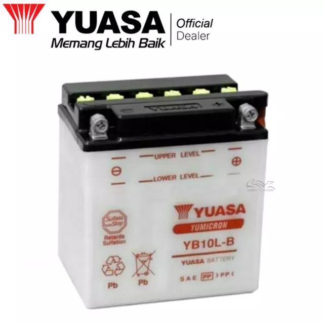 BATTERIA YUASA YB10L-B  12V 12Ah PIAGGIO BEVERLY 500 ANNO 2002 2003 2004 2005