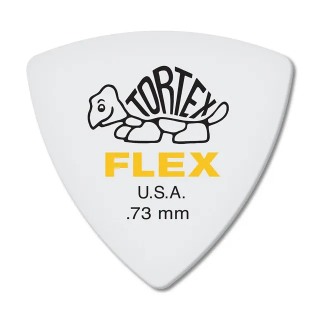 Jim Dunlop Dunlop Tortex Flex Triangle .73Mm Yellow Guitar Pick-6 Pack (456P.73)