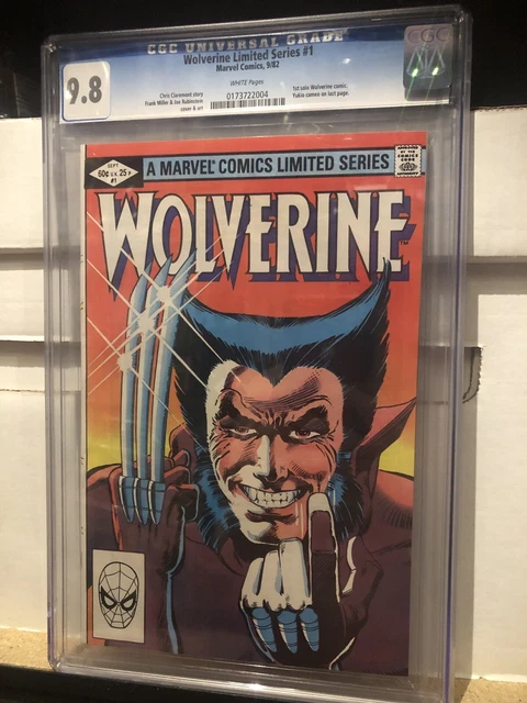 1982 Wolverine #1 Limited Series CGC 9.8 White Pages Frank Miller Marvel Comics