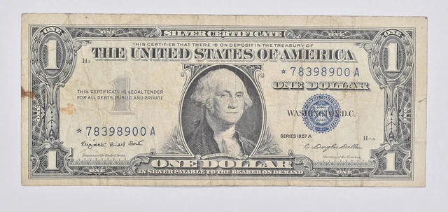 ERROR Replacement *Star* 1957-A $1 Silver Certificate Note - Tough *389