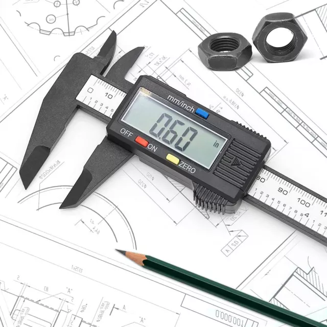 LCD Digital Caliper Electronic Gauge Vernier Micrometer Ruler 4/6inch