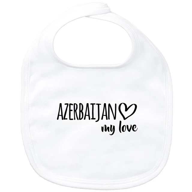 Bavaglino bambino Azerbaigian my love idea regalo souvenir compleanno Natale H