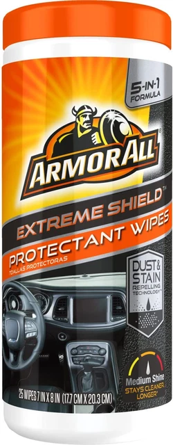 Extreme Shield Protectant Wipes by Armor All, Interior Car Cleaning Wipes With
