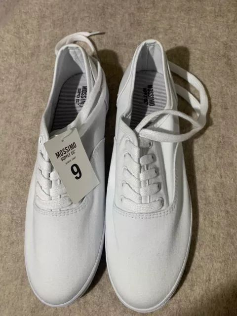 Mossimo Supply co. Canvas White/Lunes Sneakers Shoes Womens Size 9 NWT