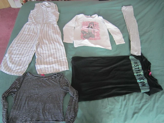 VGC Girl Bundle 5 Items Top Trousers Dress Leggings 8-9 Years