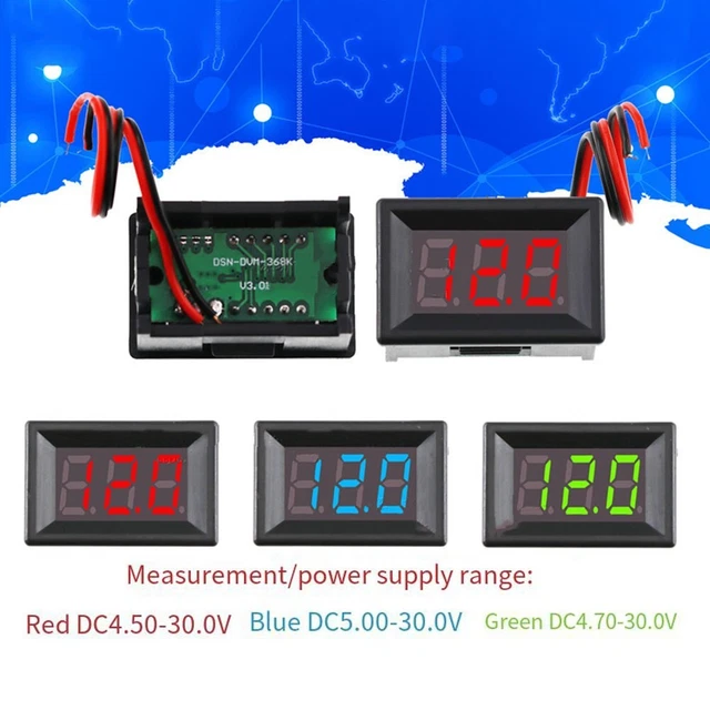 MAI USATO]Voltmetro Digitale A LED, Tester Di Tensione, Batteria Al Litio Piombo Acido Lifepo4 Indicatore Di Capacita 12v24v36v48v 87701014