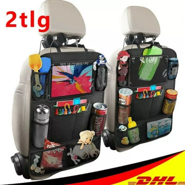 2 Stk Rückenlehnenschutz Auto Rücksitz Organizer für Kinder Kick-Matten-Schutz.