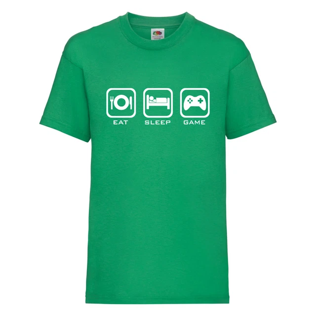 Mangia, dormi, gioca - T-shirt videogioco - maglietta gioco/giocatore per uomo/ragazzo