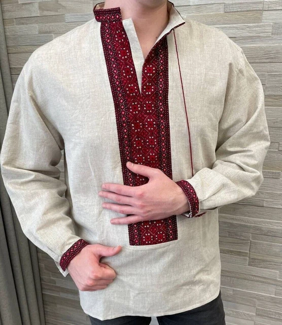 Ricamo da uomo ucraino "Il codice della nazione"! Taglia XS-3XL