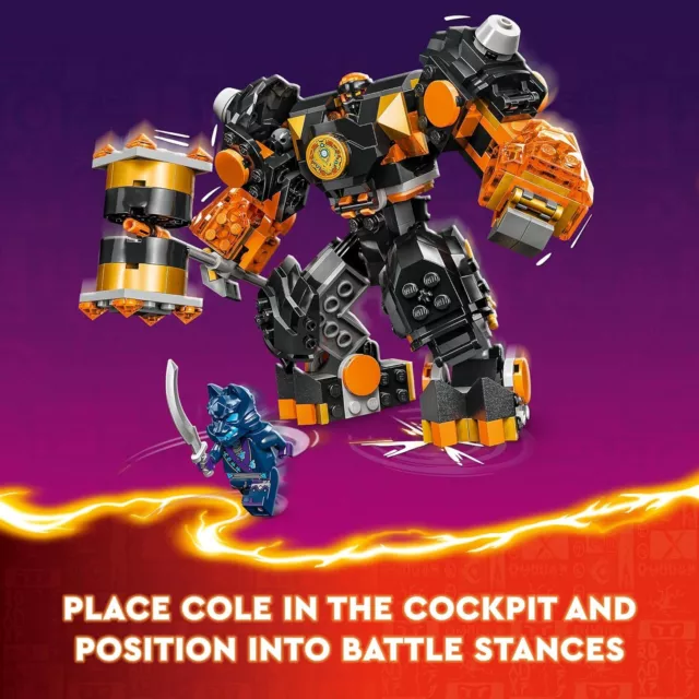 LEGO NINJAGO Cole’s Elemental Earth Mech, Action Figure Toy, Dragons Rising Buil 3