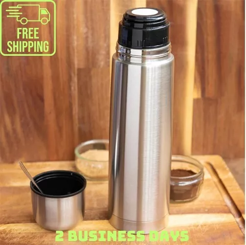 THERMOS NISSAN STAINLESS Vacuum Bottle NCD-10 Hot Or Cold with Strap $30.50  - PicClick