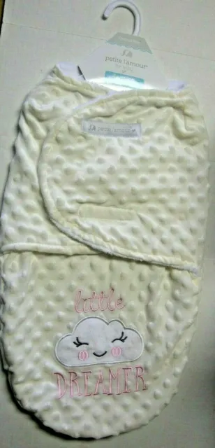 Swaddle Sack by Petite L'amour, 0+ Months, Little Dreamer Cloud Theme, New