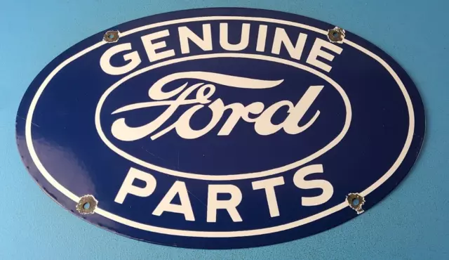 Vintage Ford Automobile Sign - Gas Car Service Station Pump Plate Porcelain Sign