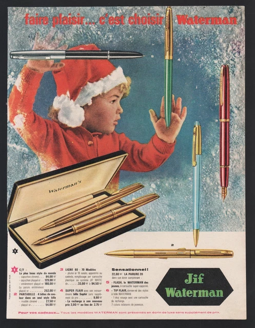 Stylo Plume Scolaire Waterman JIF31 rose fleurs pink flowers school pen FP