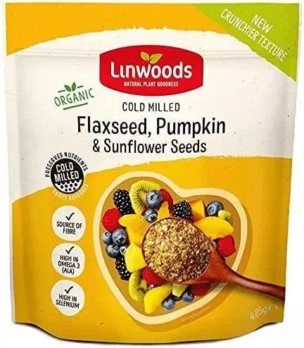 Linwoods Organic Flaxseed, Sunflower & Pumpkin Seeds - 425g (Pack of 2)