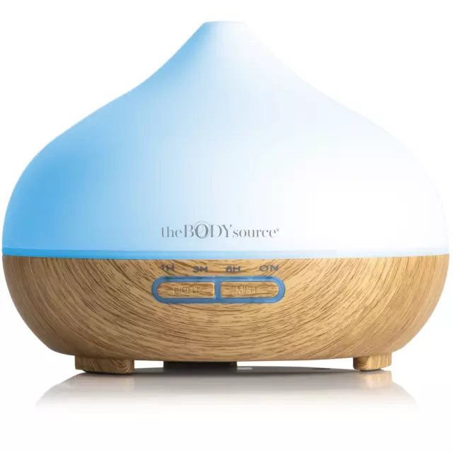 Diffuseur d'Huiles Essentielles 300ml Humidificateur Ultrasonique Silencieux LED