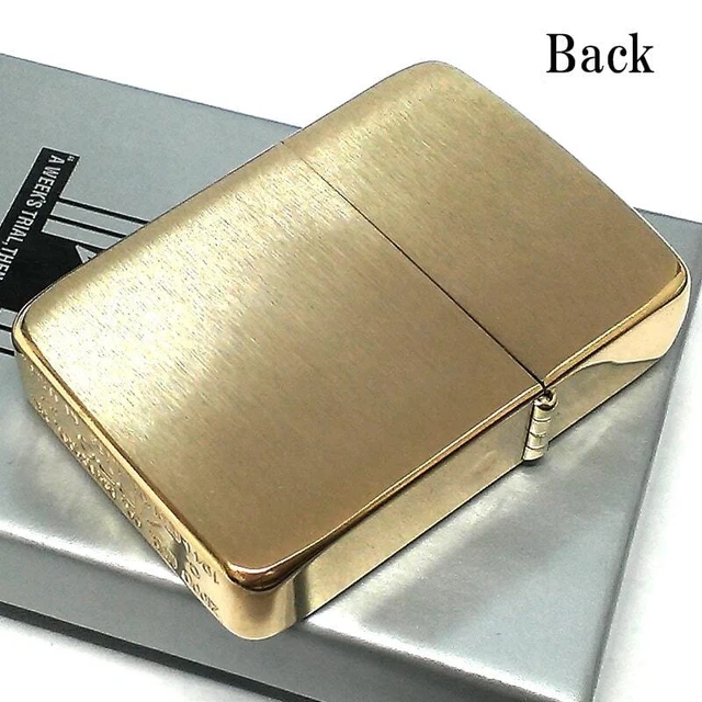 Zippo Oil Lighter 1941 Replica Round Corner Model Plain Gold Brass Japan 2