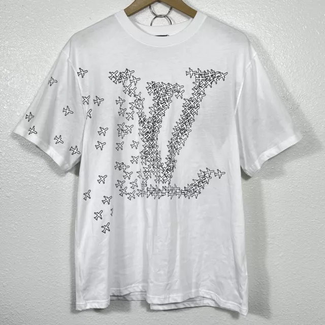 LOUIS VUITTON RM201 TZB HIN96W Graphic logo Intarsia T-Shirt XS