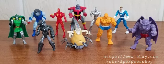 ToyBiz HEAVY METAL HEROES *Mini Figures MARVEL Fantastic 4 X-MEN Avengers Lot 10