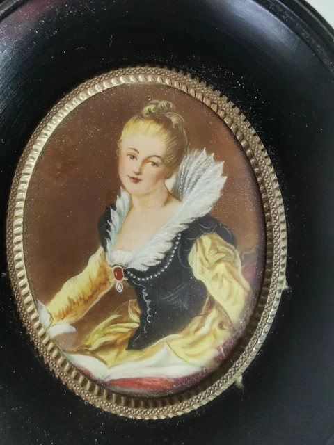 Ferrotype Ancien - Mini Portrait De Femme De Profil (Réf. B 41)