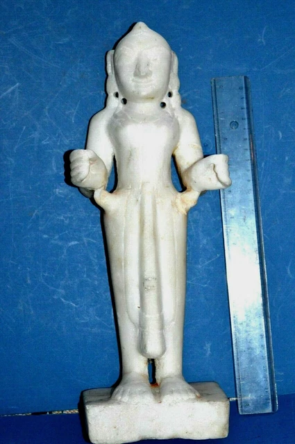 Large Antique 19th Century Alabaster Indian / Burmese Buddha /Hindu God, c1870