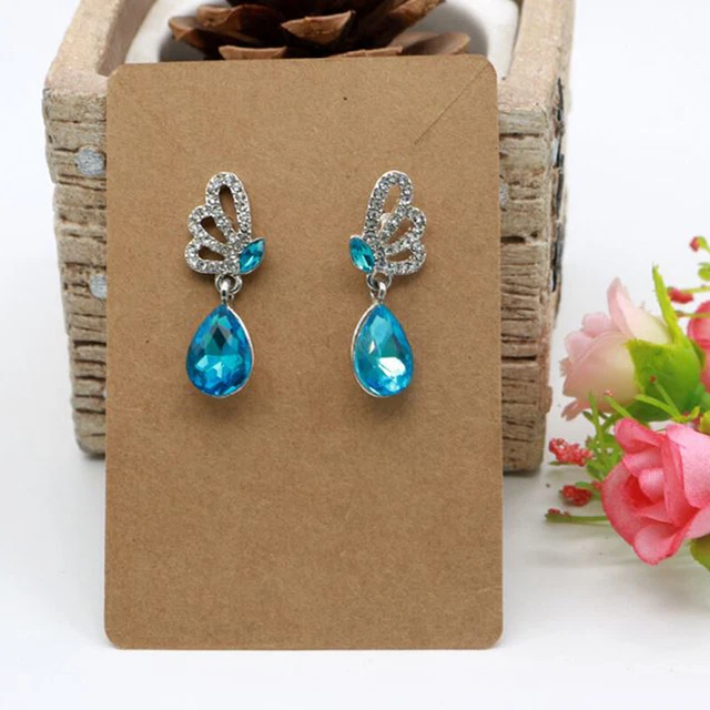 50 Piezas Pendientes y Collares Pantalla Pendientes Paquete Etiquetas Colgantes Tarjetas q