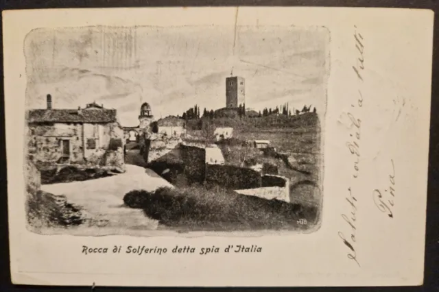 CARTOLINA ROCCA DI SOLFERINO detta Spia d'Italia - ANNO 1902  fp - VG