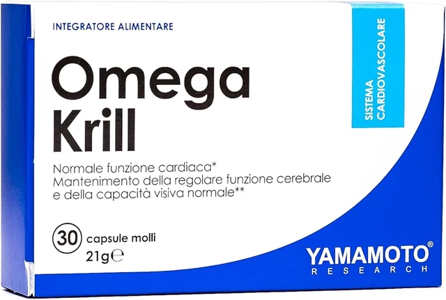 Omega Krill 30 Softgels, Integratore Alimentare a Base Di Olio Di Krill Con Omeg