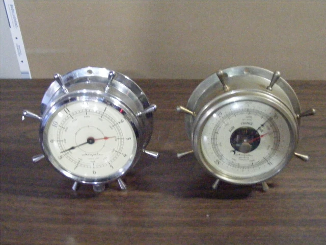 Airguide 8 day 7 Jewel Ship Clock and Barometer