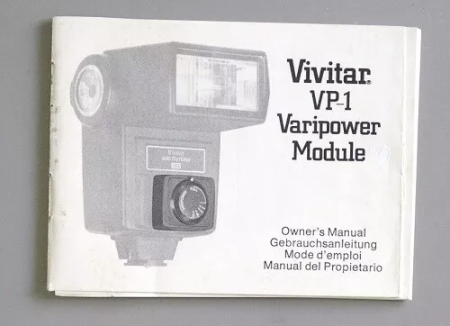 Vivitar VP-1 Varipower Module Instruction Manual Original multi-language