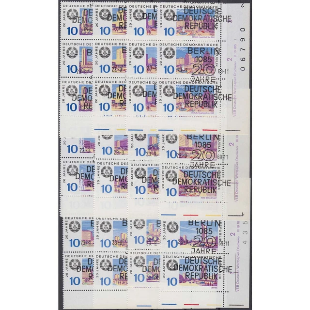 DDR Nr. 1495-1506 DV gestempelt "Druckvermerk"