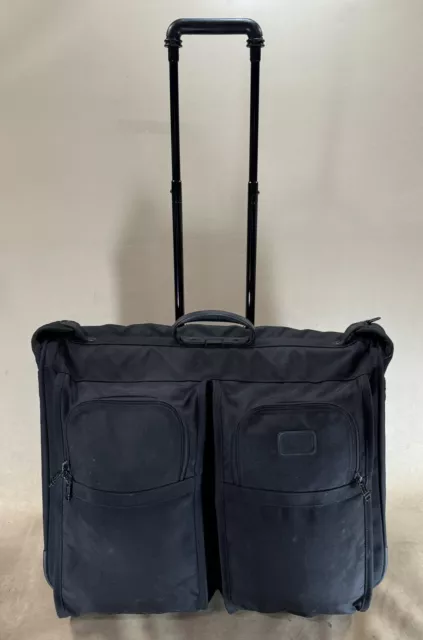 Preowned TUMI Black Ballistic Nylon Wheeled Rolling Garment Bag Luggage 2231D3