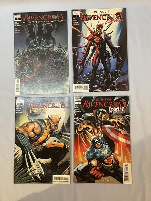Ruins of Ravencroft 1 2 3 4 5 Sabretooth Carnage Dracula Marvel One Shot Lot Nm 3