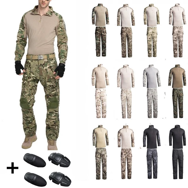 Mens Tactical Combat Shirt Pants Suit Military Army BDU Uniform SWAT Camouflage