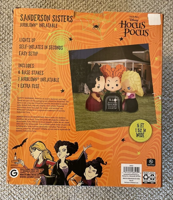 DISNEY HOCUS POCUS 5ft Sanderson Sisters Halloween Airblown Inflatable Yard Prop 121.64