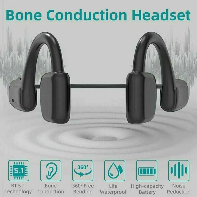 Bluetooth 5.1 Bone Conduction Headphones Wireless Earbuds Outdoor Sports Headset