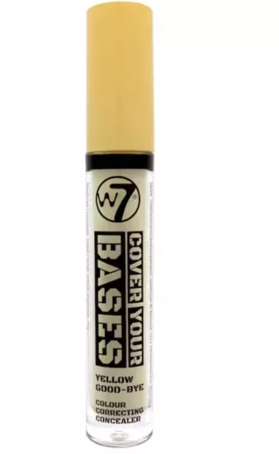 3 × W7 COVER YOUR BASES colour correcting concealer 5ml - Yellow Good-Bye