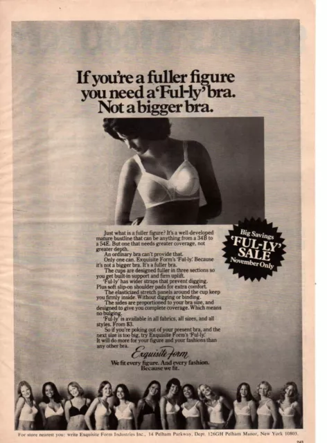 Vintage advertising print Fashion Ad PLATEX Bra Discretion Natural Not  Naked 83 