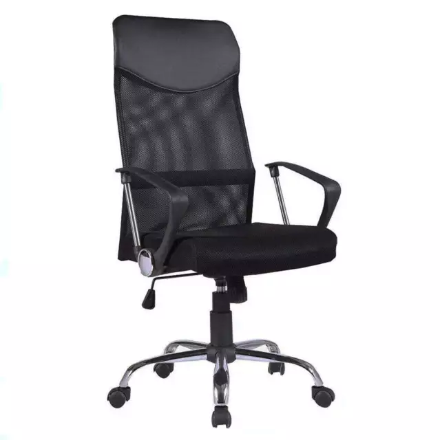 PU High Back Executive Mesh Office Chair Computer Breathable Lumbar Swivel Lift