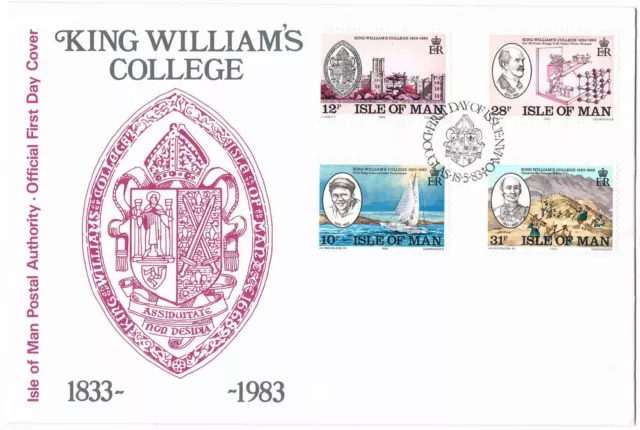 1983 -  Isle of Man FDC, King William's College !