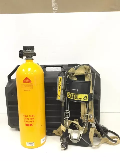 Scott TC-13F-80 AIR-PAK Self Contained Breathing Equipment w/Carry Case/Tank QTY