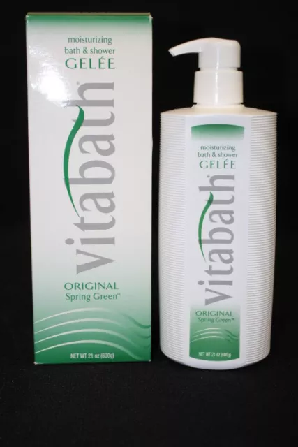 NEW Vitabath Original Spring Green 21 Oz Moisturizing Bath & Shower Gelee