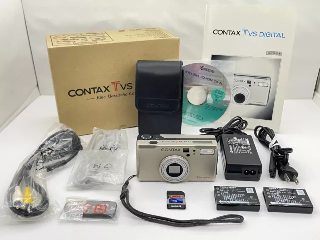 🟢Near MINT in Box🟢 CONTAX TVS 5.0MP Digital Camera Silver w/ two new batteries