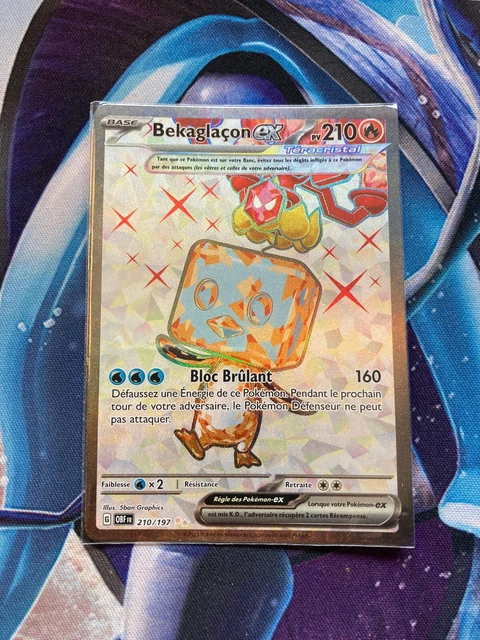 Apiriene ex 212/197 Full Art Téracristal Secrète - Ultraboost X Écarlate et Violet 03 Flammes Obsidiennes - Coffret de 10 Cartes Pokémon Françaises